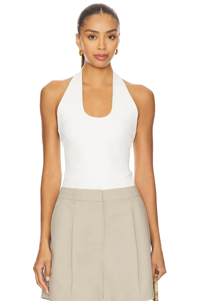 EAVES Simeon Halter Top in White