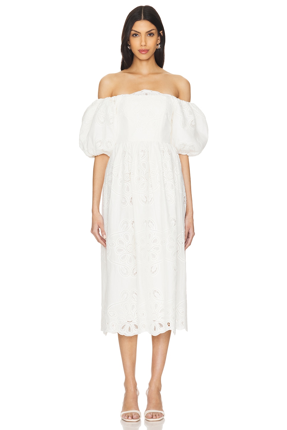 LPA Aria Midi Dress in White