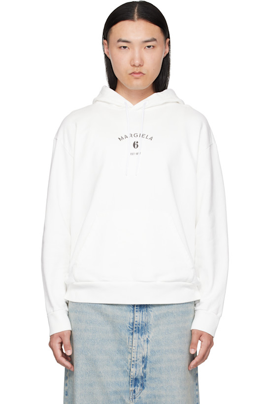 White Logo Hoodie