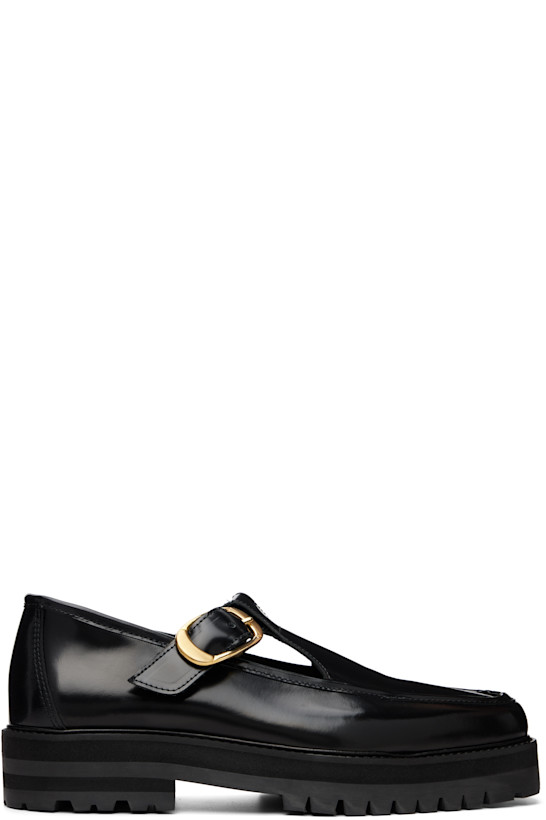 Black T-Bar Loafers