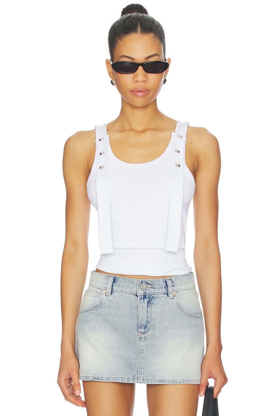 MSGM Tank Top in Optical White