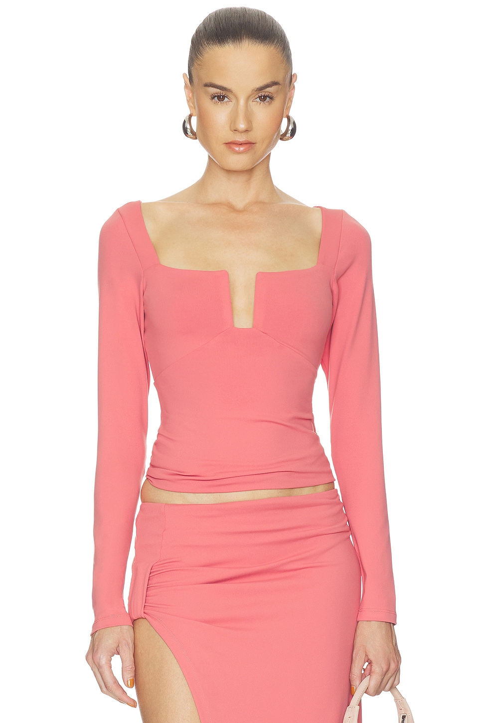 Susana Monaco Square Wire Top in Rosa