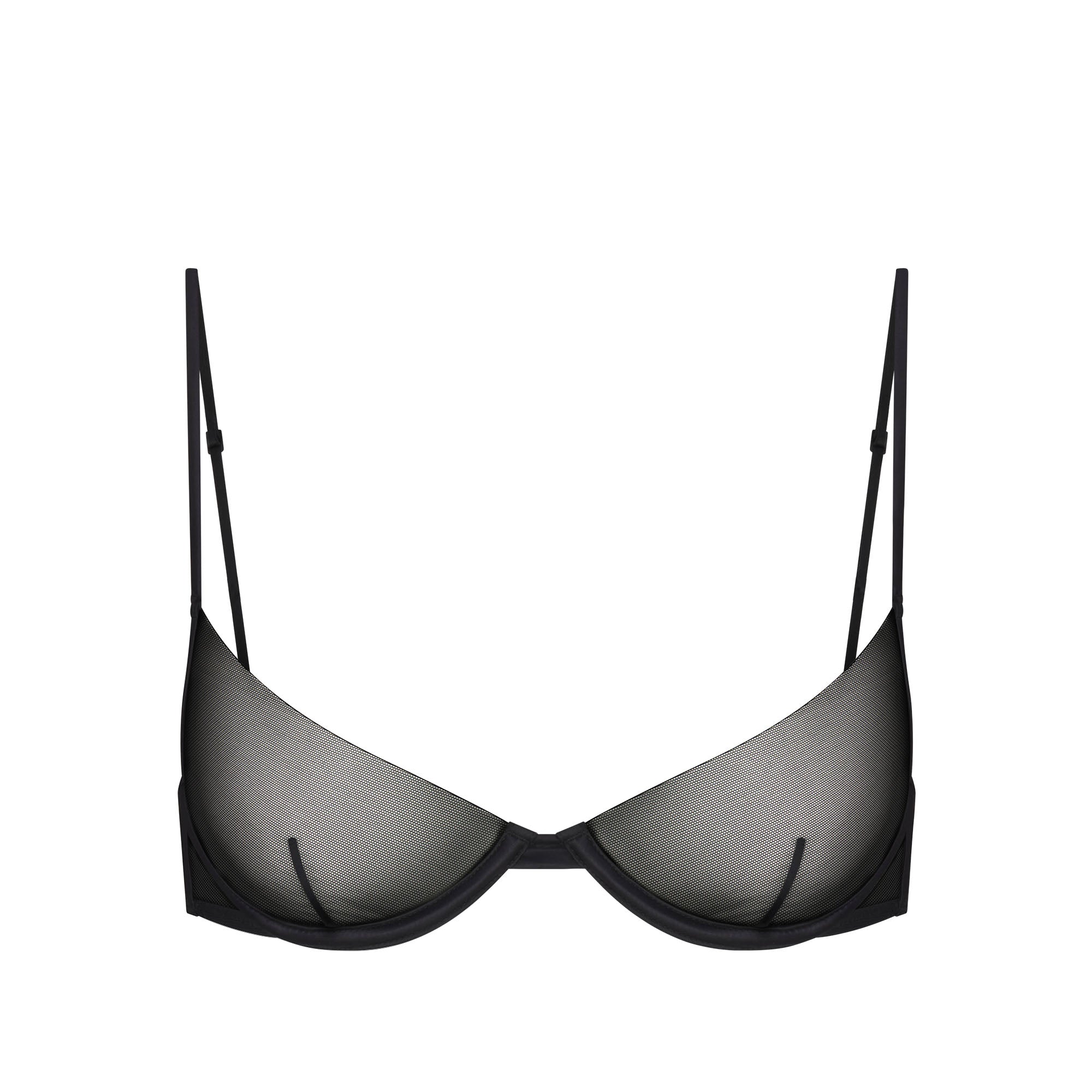 INVISIBLE PLUNGE BRA | OBSIDIAN