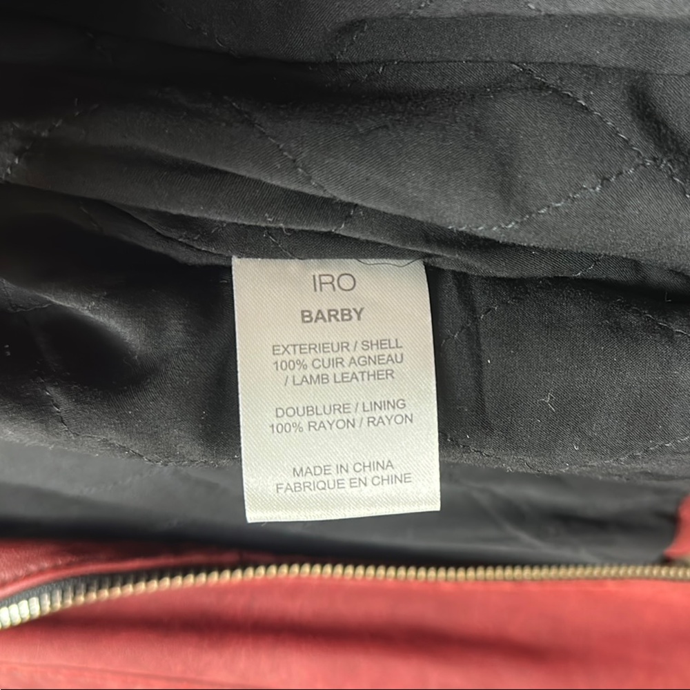 IRO Women's Red Leather Jacket - Image 6