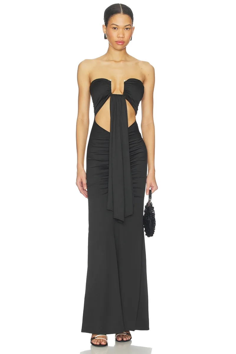 superdown Rosy Maxi Dress in Black