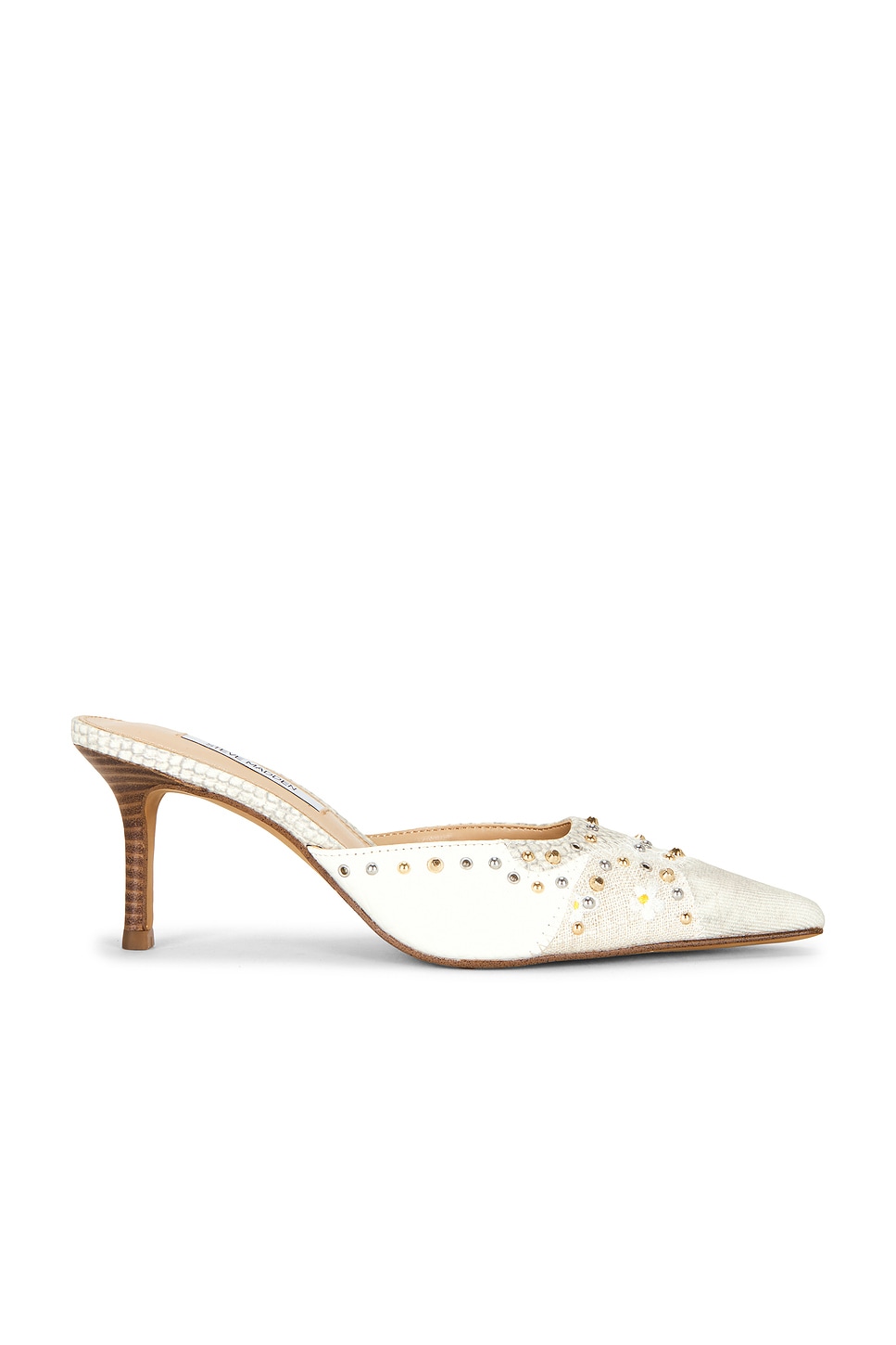 Steve Madden Alexi Studded Mule in Bone Multi