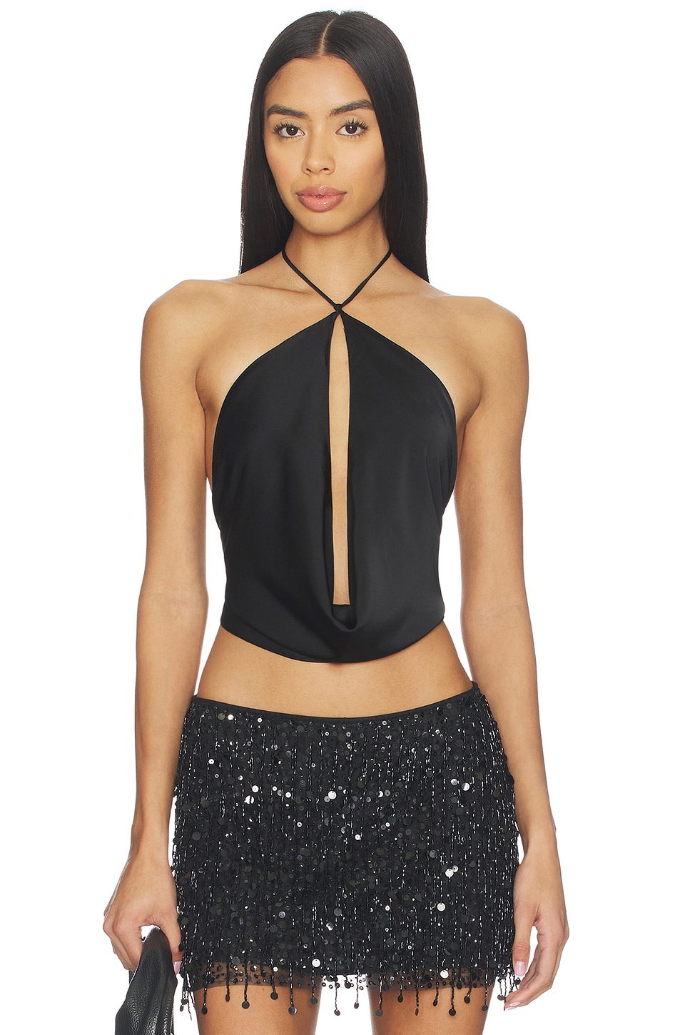 superdown Paulita Halter Top in Black