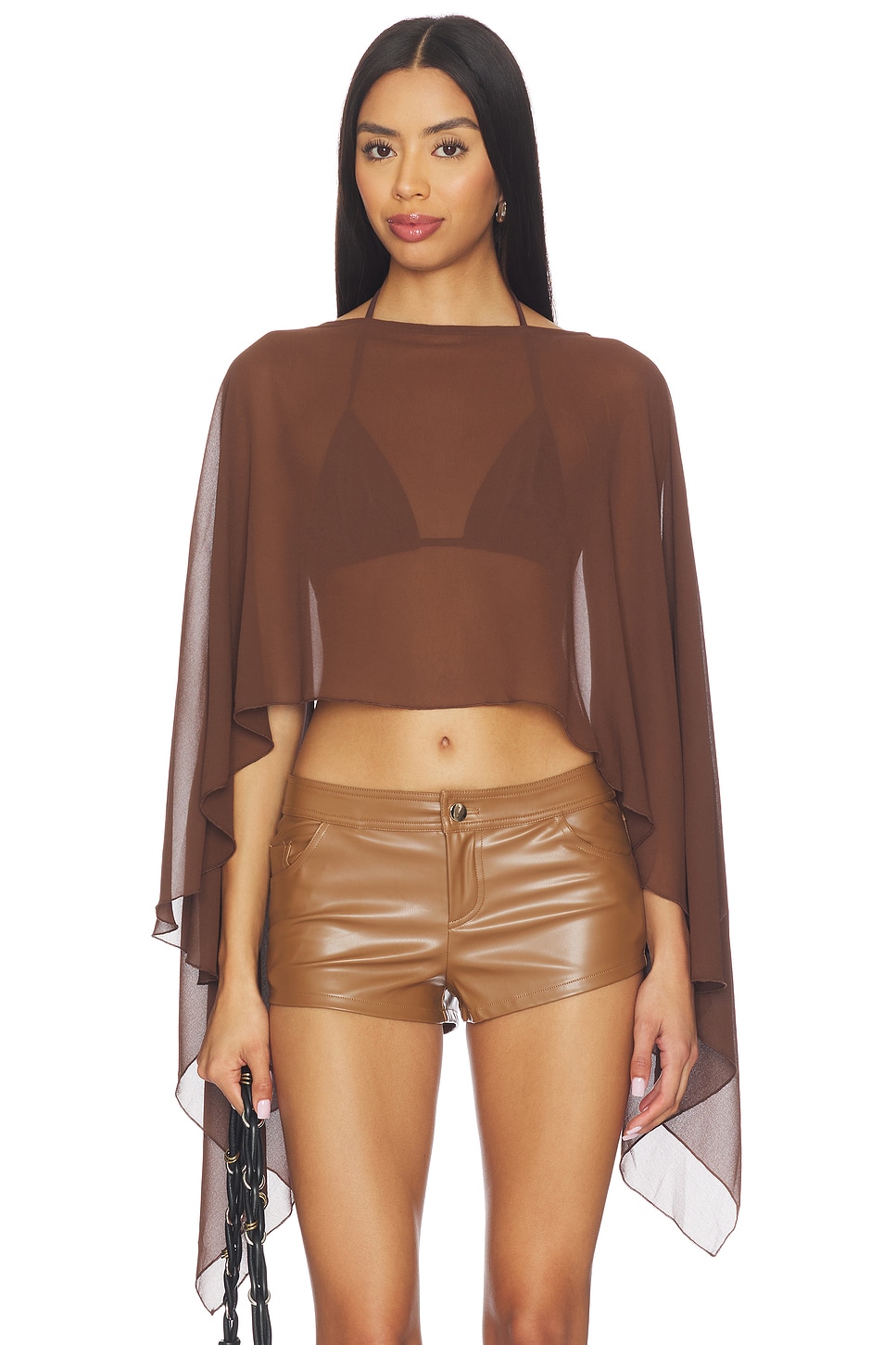 superdown Amaya Cape Top in Brown