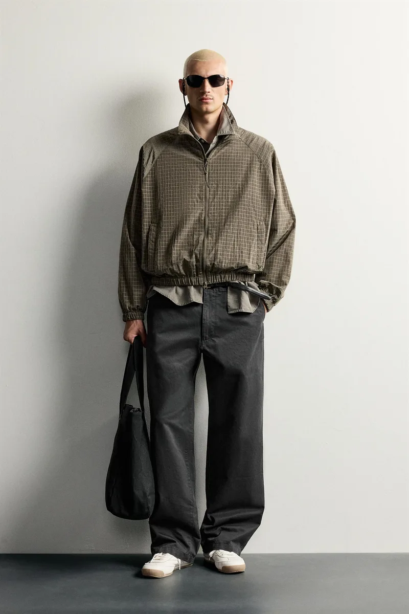 CHECK JACQUARD TECHNICAL JACKET
