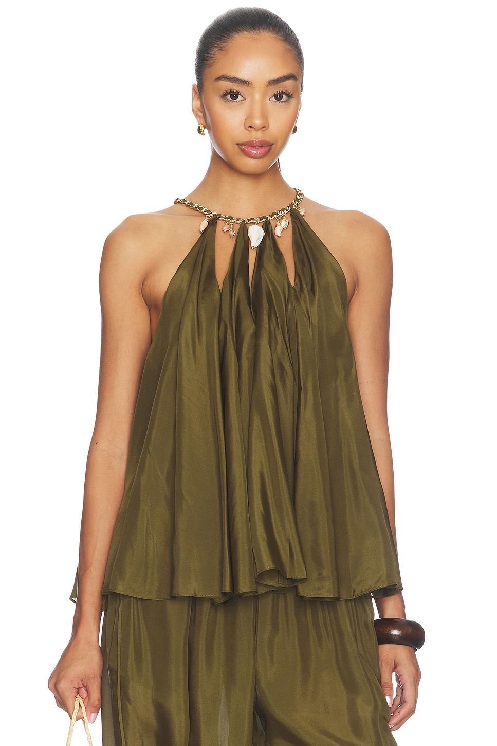 Zimmermann Mahon Blouse in Olive