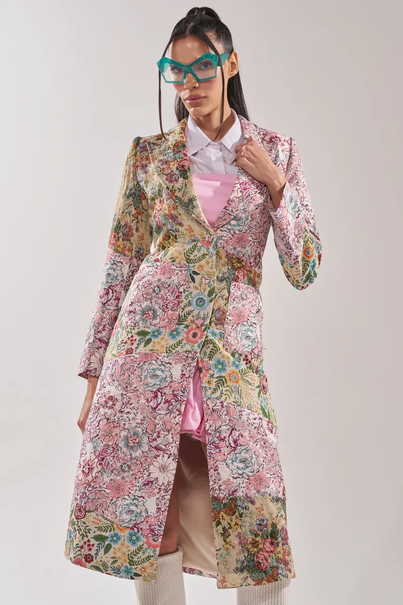 HAD ME AT HELLO PATCHWORK TRENCH