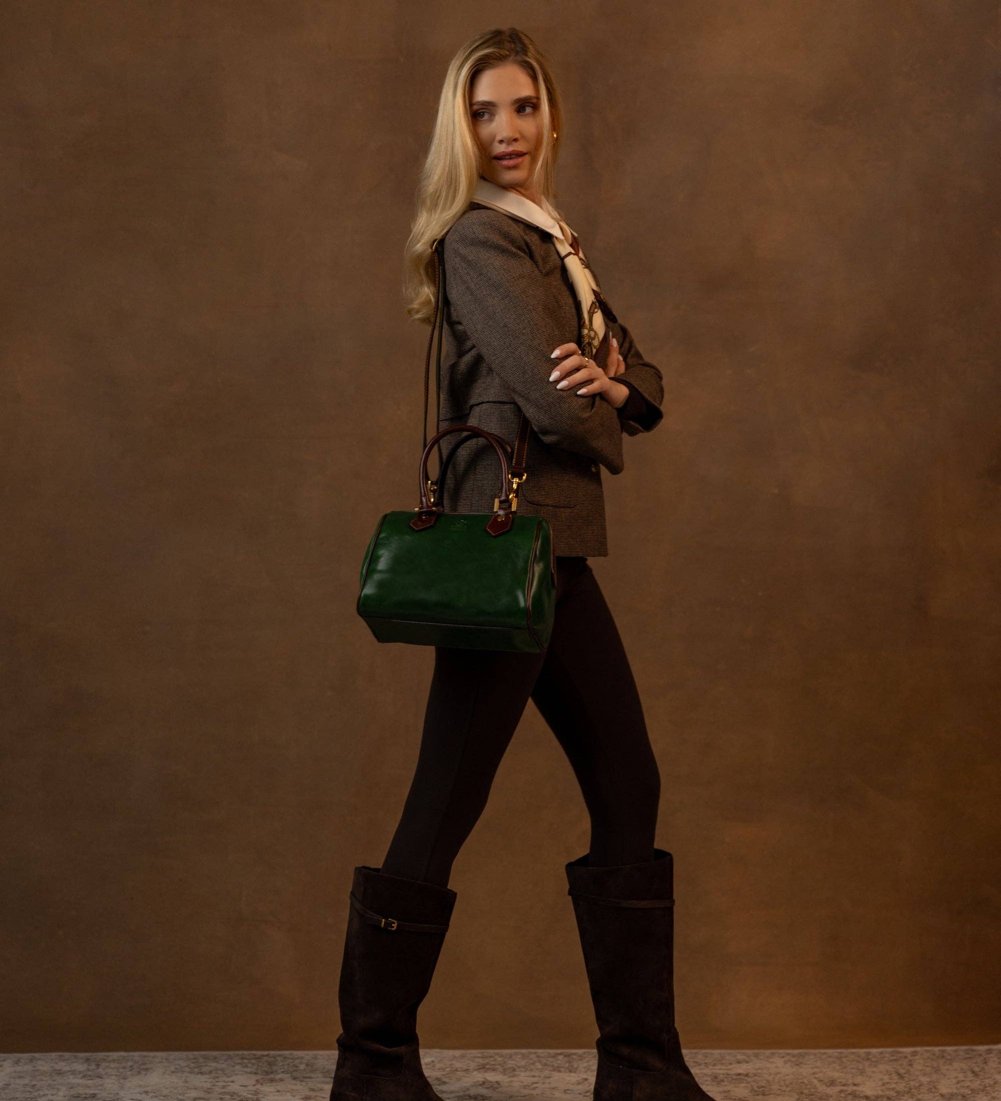 Leather Barrel Bag - Image 16