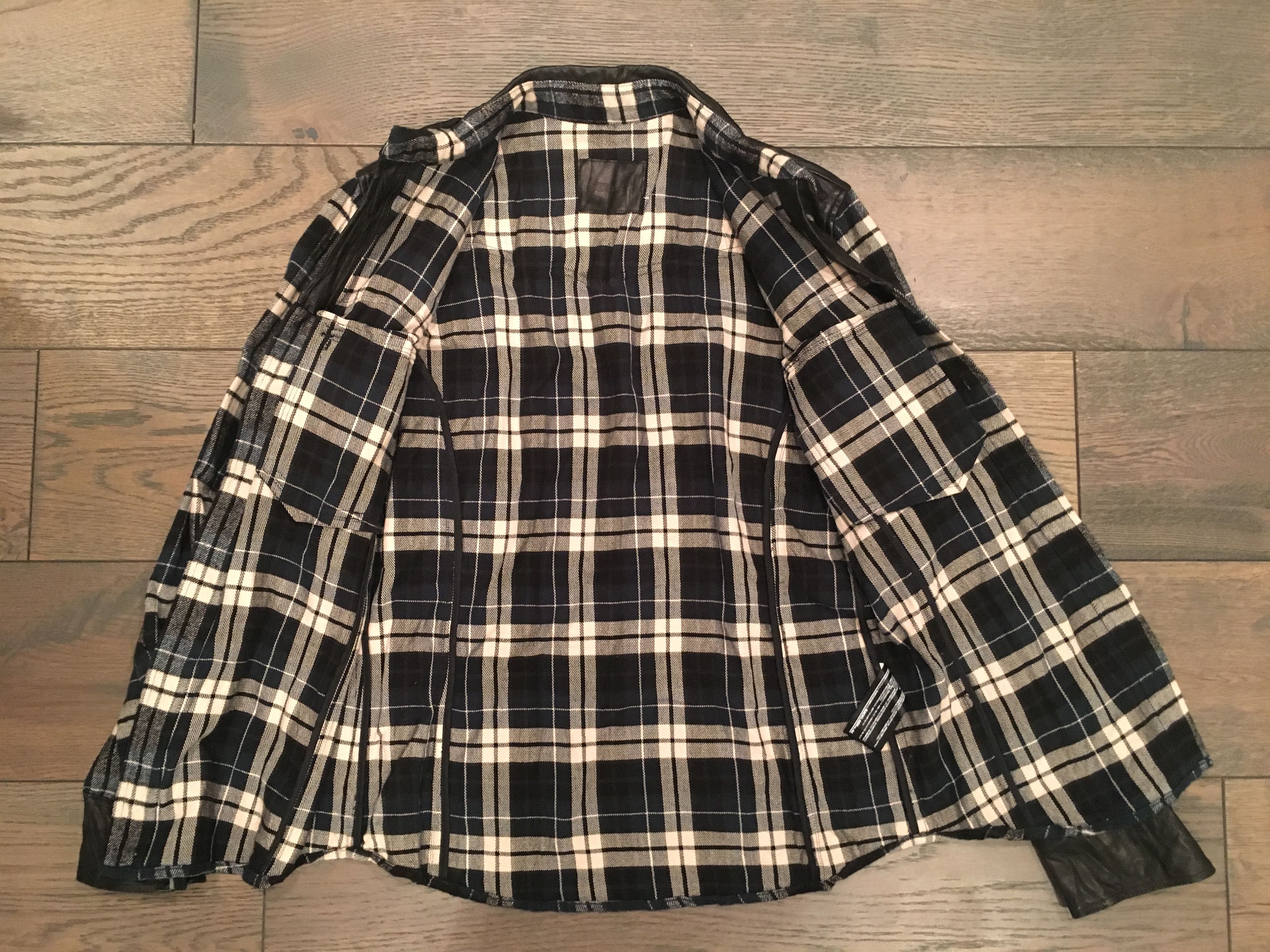 Isamu Katayama Backlash Check Flannel Calf Leather Shirt - Image 4