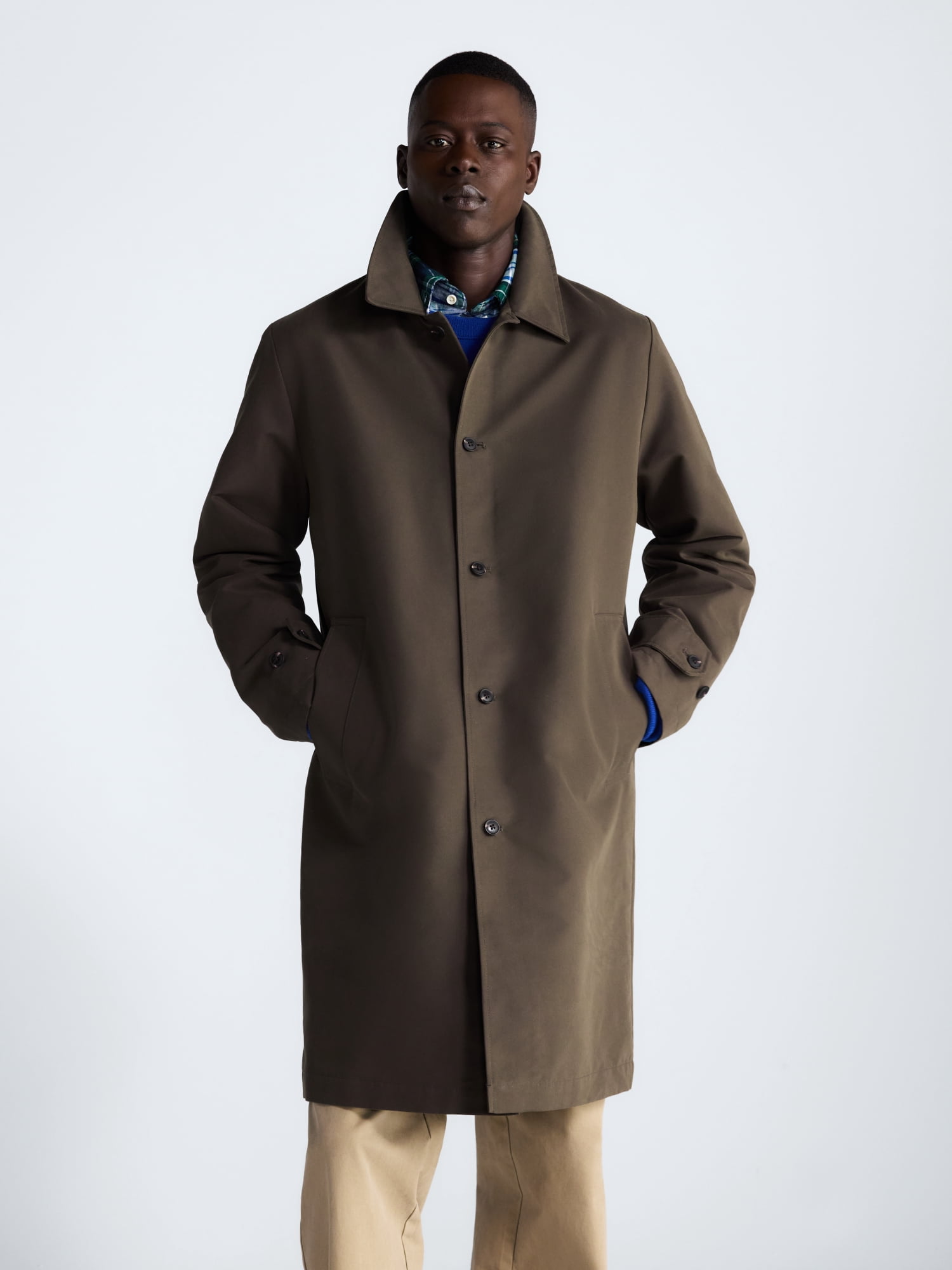Free Assembly Men's and Big Men's Lightweight Trench Coat, Sizes XS-3XL - Image 2