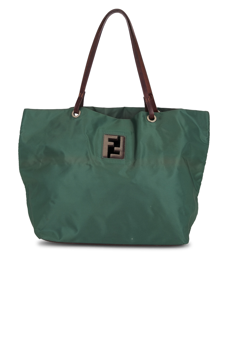 FWRD Renew Fendi Tessuto Tote Bag in Green