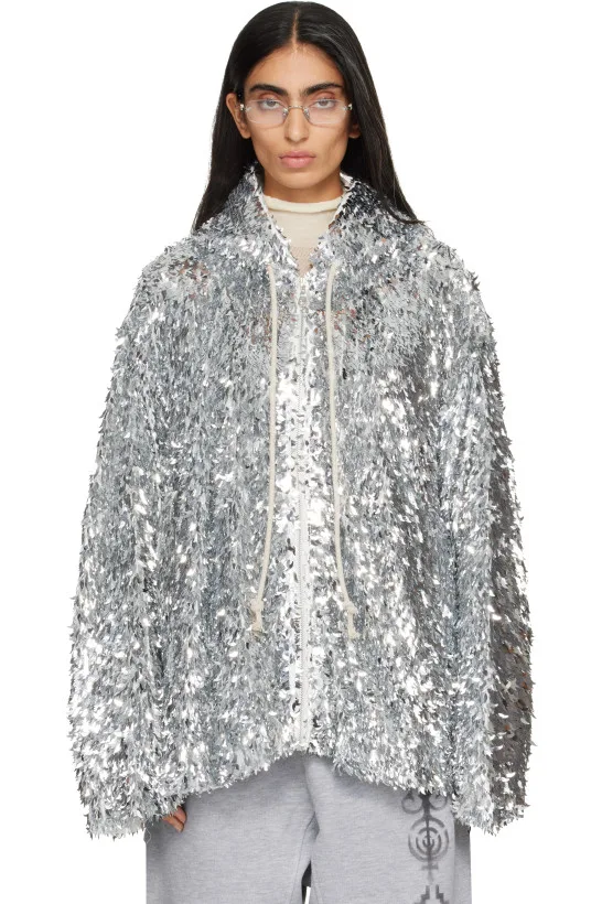 Silver Sequin Spirit Hoodie
