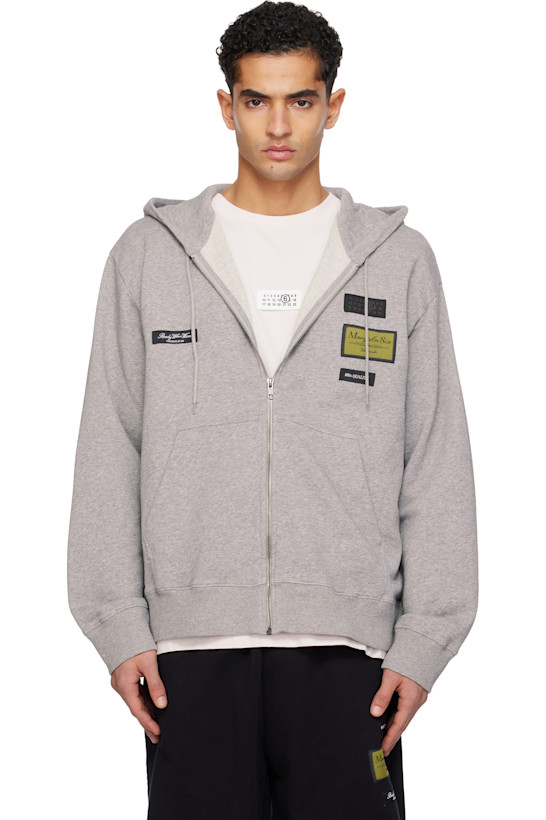 Gray Label Patch Hoodie