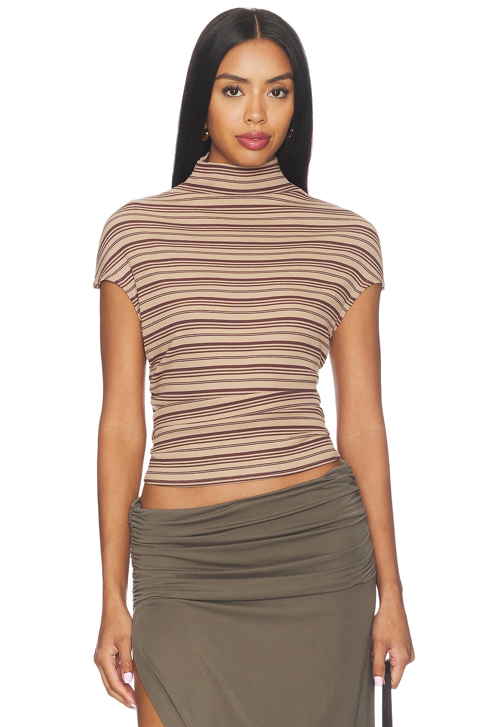 LNA ISLA 上装 in Chocolate Stripe