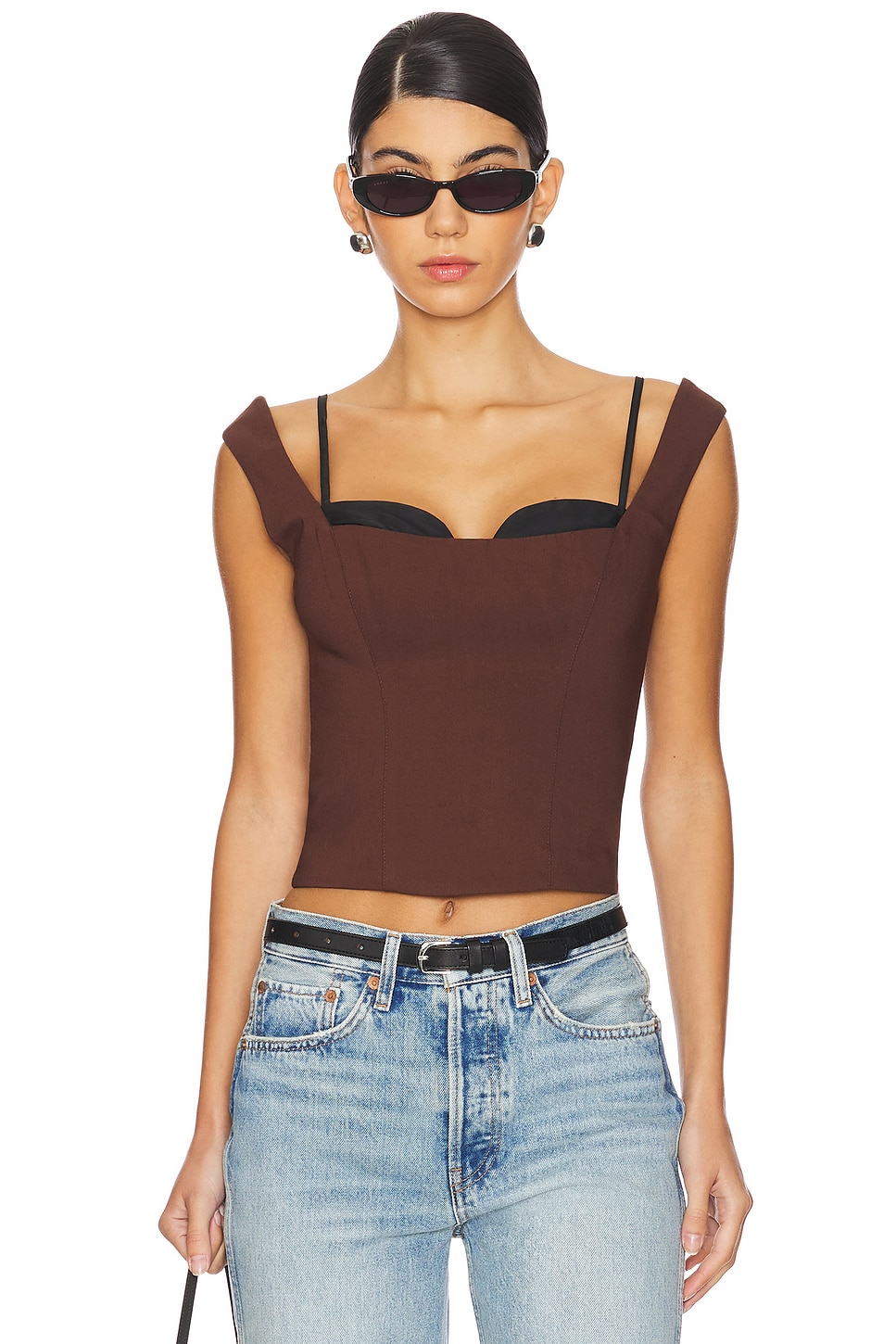 LPA Kenley Top in Black & Brown