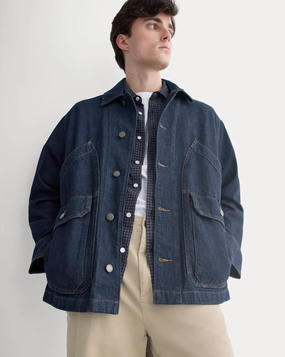 Relaxed Denim Barn Jacket | Dark Rinse