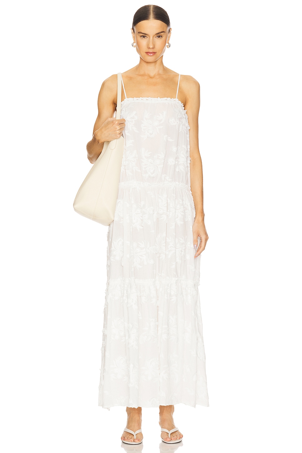 The Garment Jewell Dress in White