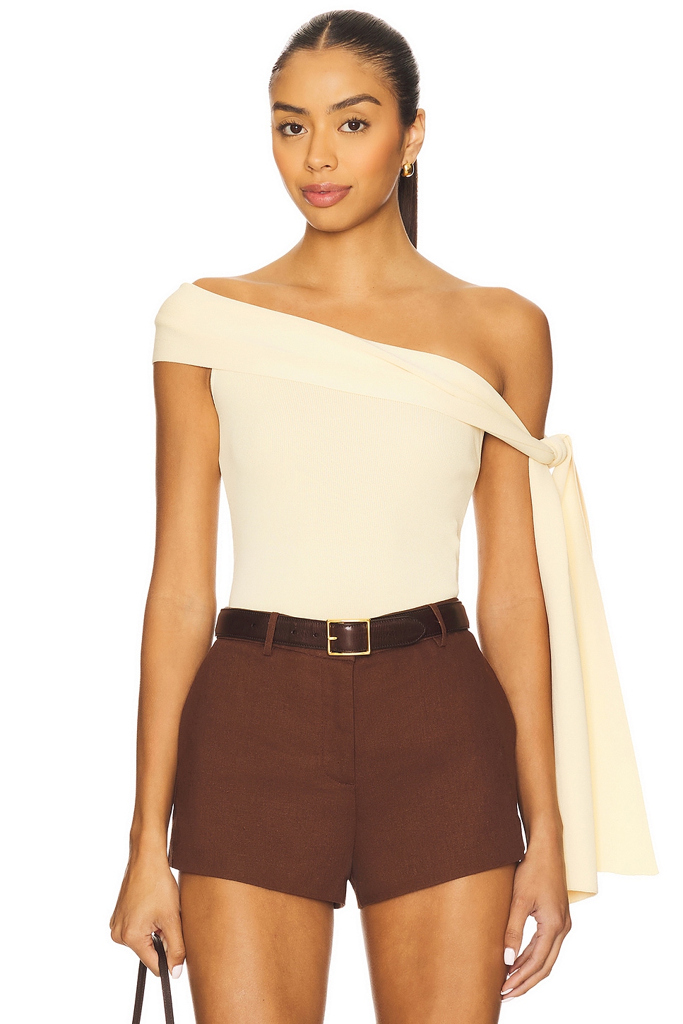 ALL THE WAYS Mariah Asymmetrical Top in Butter Yellow