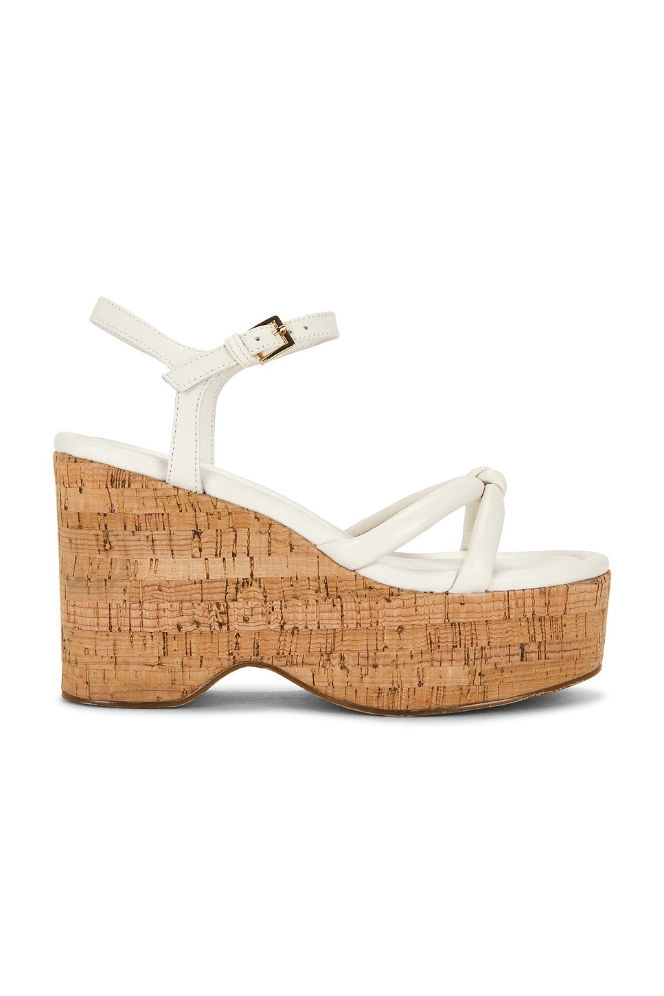 RAYE Liera Platform in Ivory Nappa