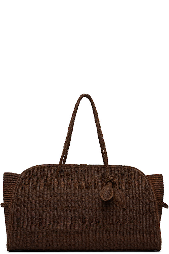 Brown 'The large raffia Turismo' Tote