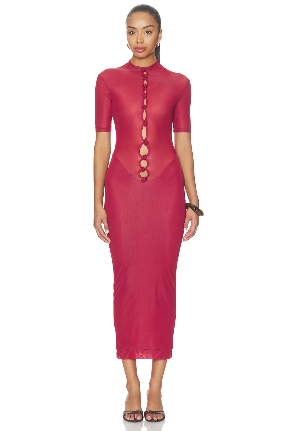 Maygel Coronel Alma Maxi Dress in Merlot