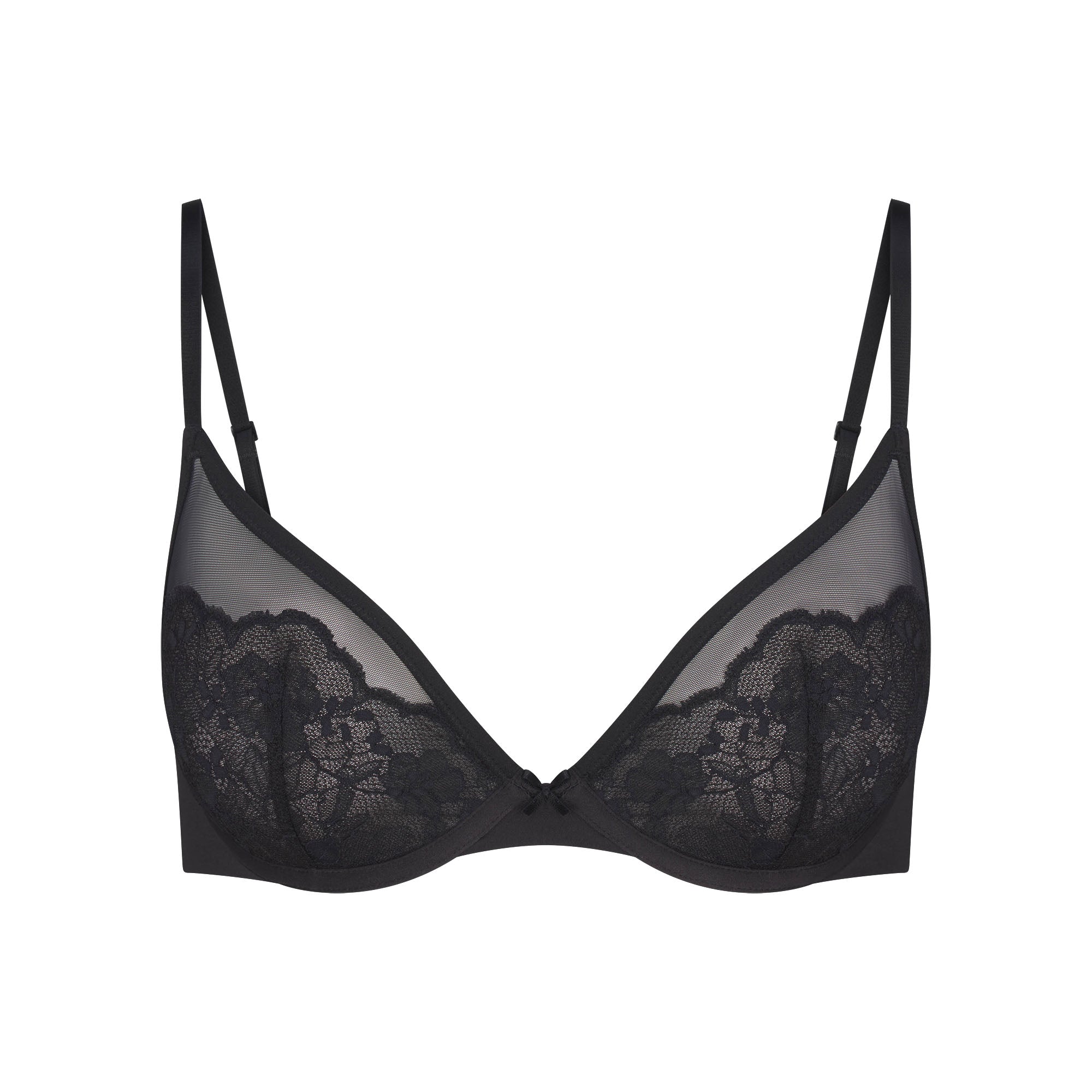 SKIMS LACE UNLINED DEMI BRA | ONYX