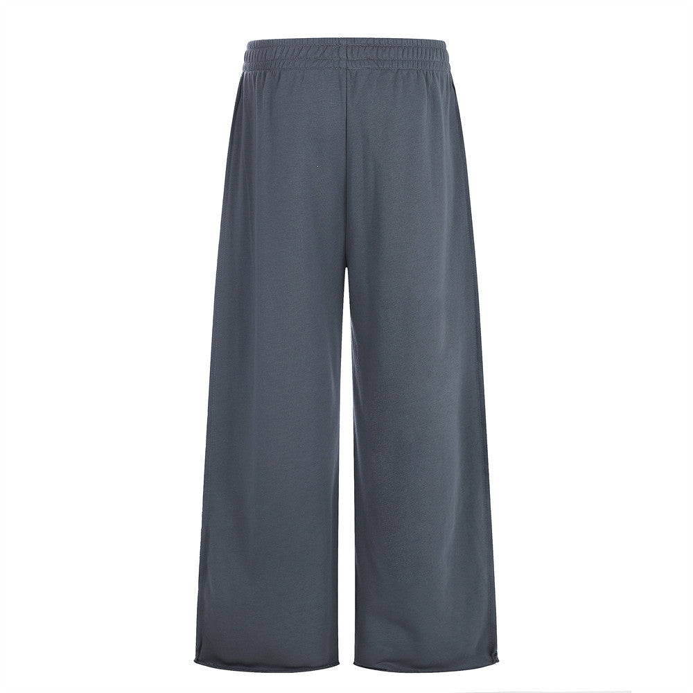 Wide-Leg Sweatpants with Embroidered Number Graphic - Image 7