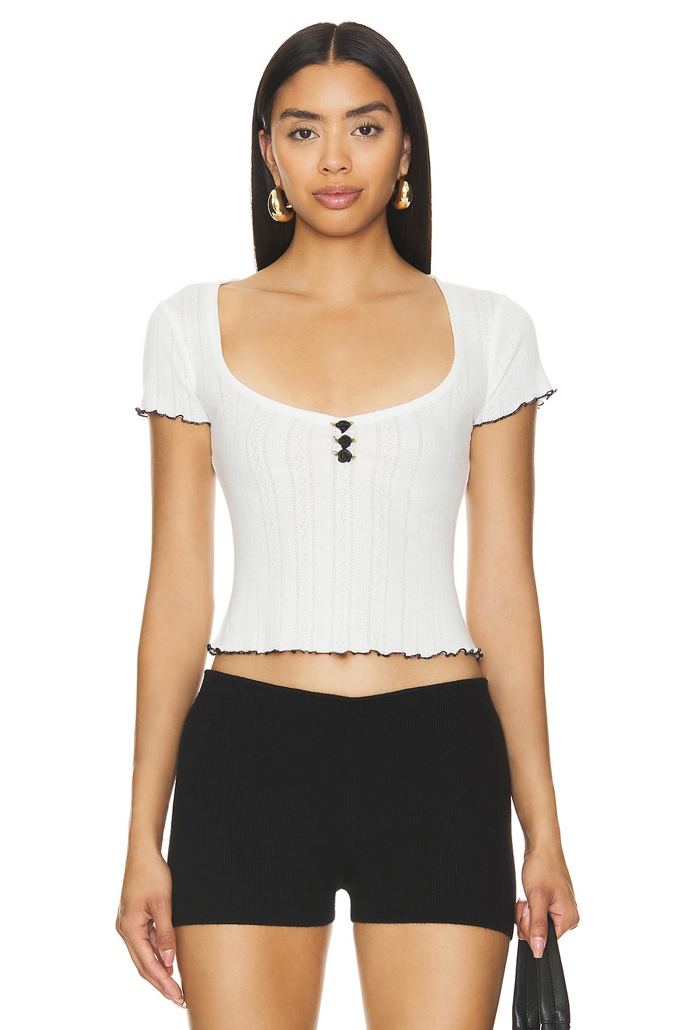 MORE TO COME Ceri Top in White & Black