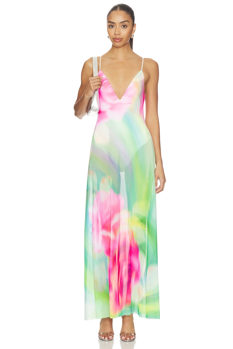 AFRM Rivka Dress in Green Rose