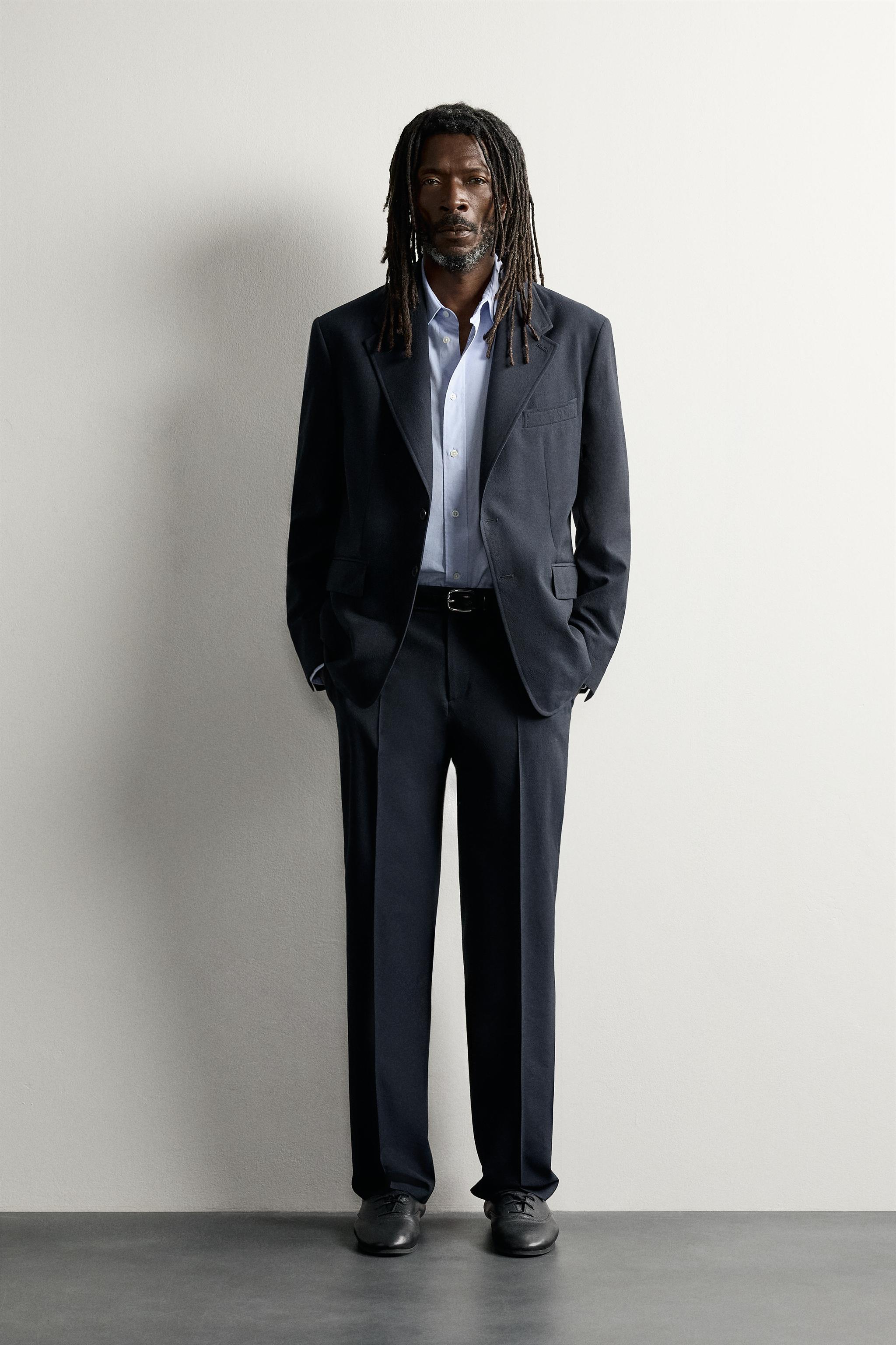AARON LEVINE X ZARA 100% WOOL SUIT TROUSERS