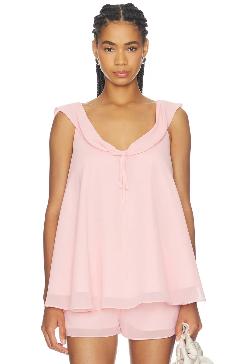 Amanda Uprichard Polly Top in Mochi