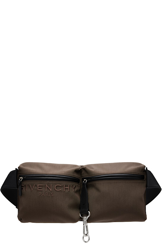 Brown & Black Cargo Canvas Belt Bag