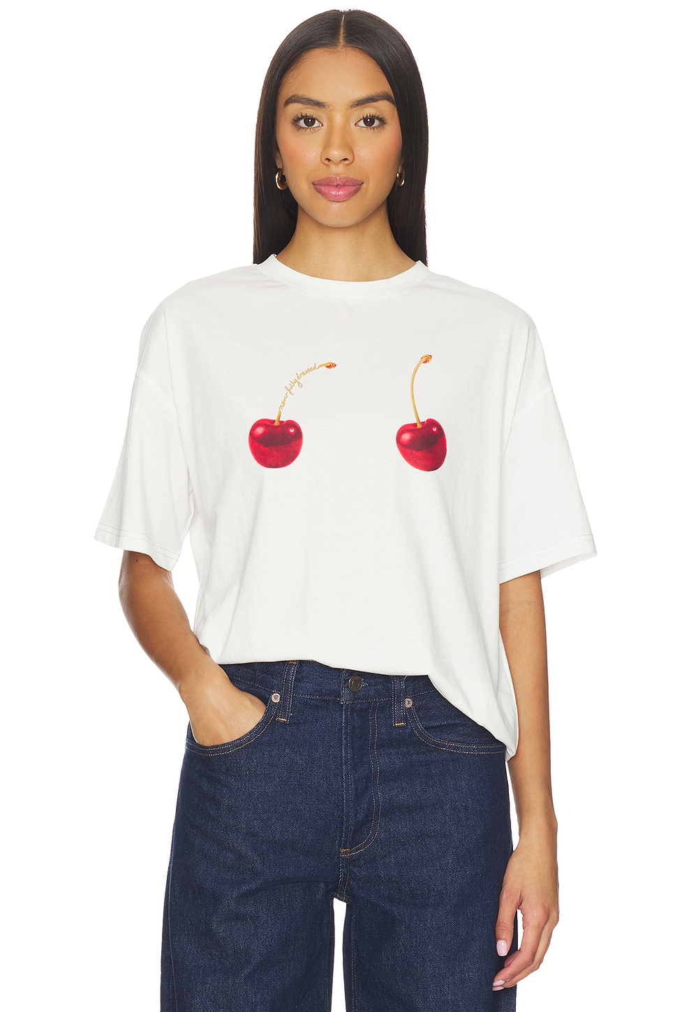 Never Fully Dressed Cherry Boob T-shirt in White