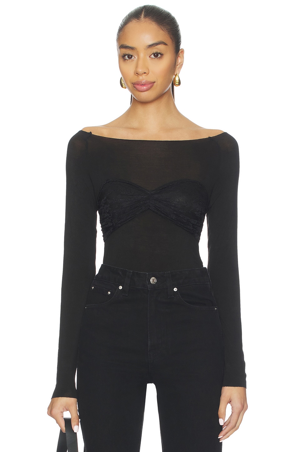 Steve Madden Hailey Top in Black