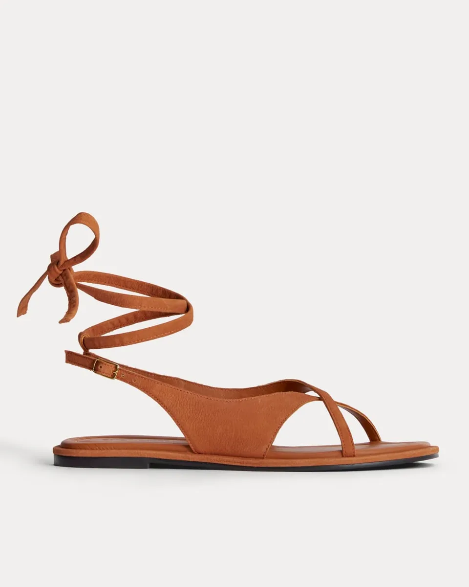 The Leather Crisscross Sandal | Cinnamon