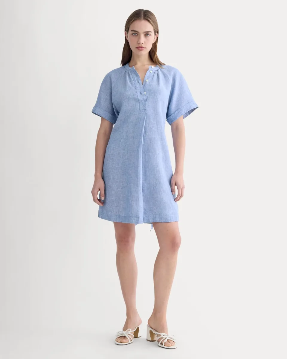 The Popover Dress in Linen | Chambray