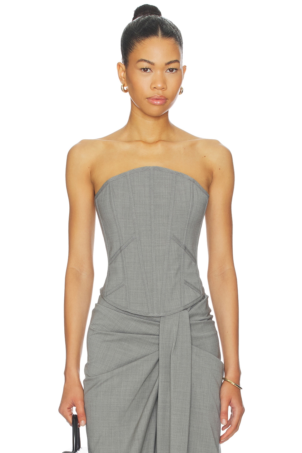GIUSEPPE DI MORABITO ТОП BUSTIER in Grey