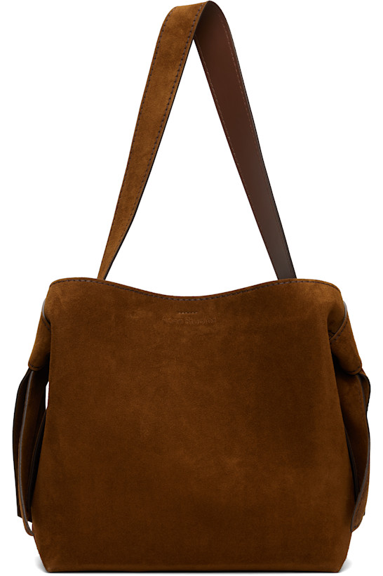 Brown Musubi Suede Midi Bag