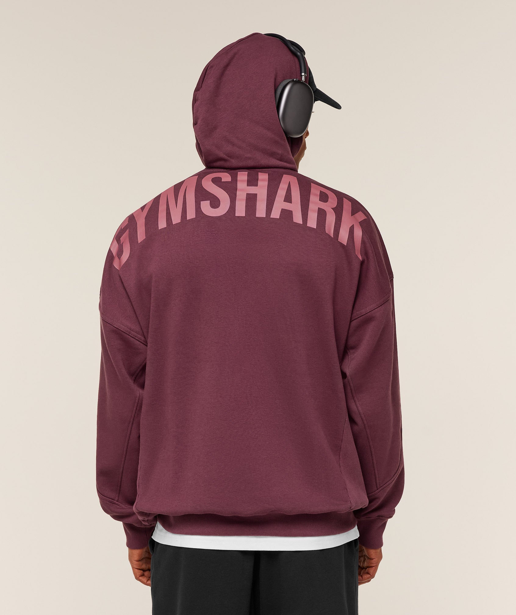 Gymshark Power Oversized Hoodie - GS Impact Burgundy