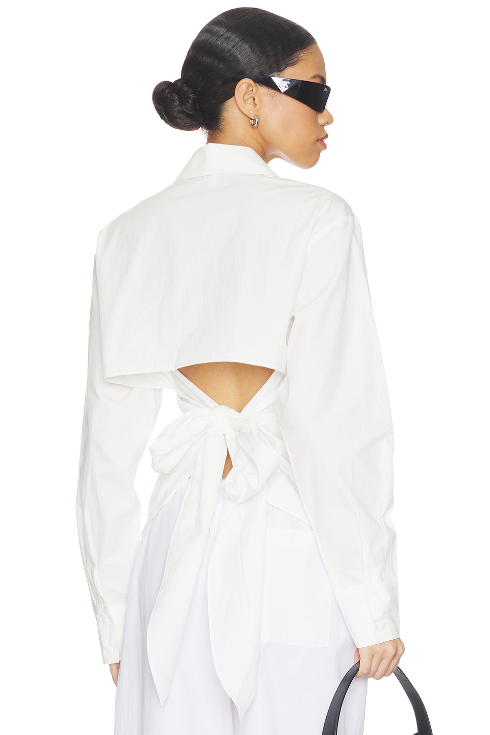 ALL THE WAYS Clarise Open Back Top in White