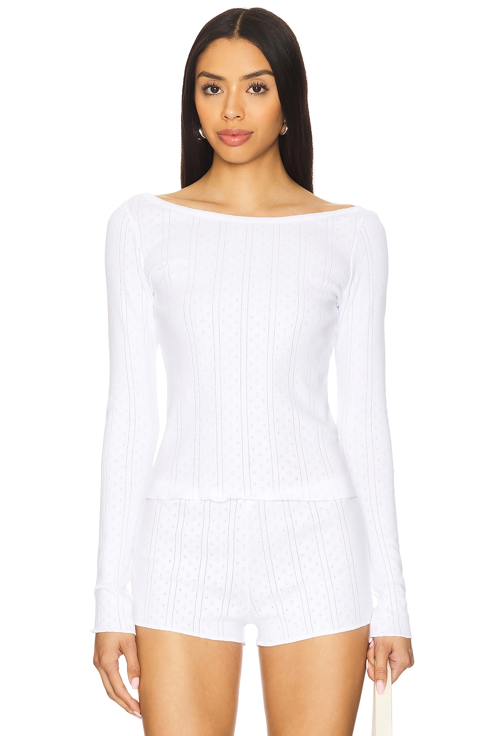 Cou Cou Intimates THE BATEAU TOP 船领衫 in White