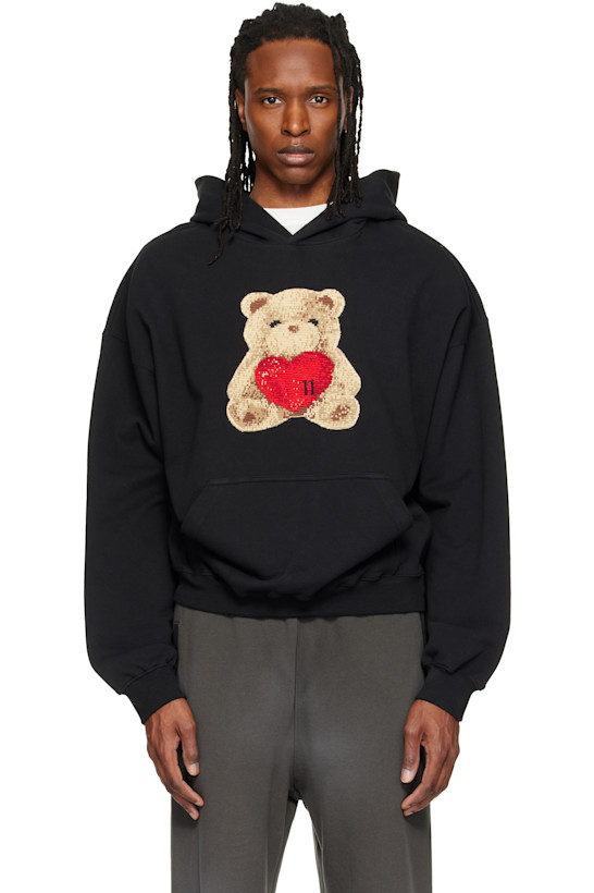 Black Heart Teddy Hoodie