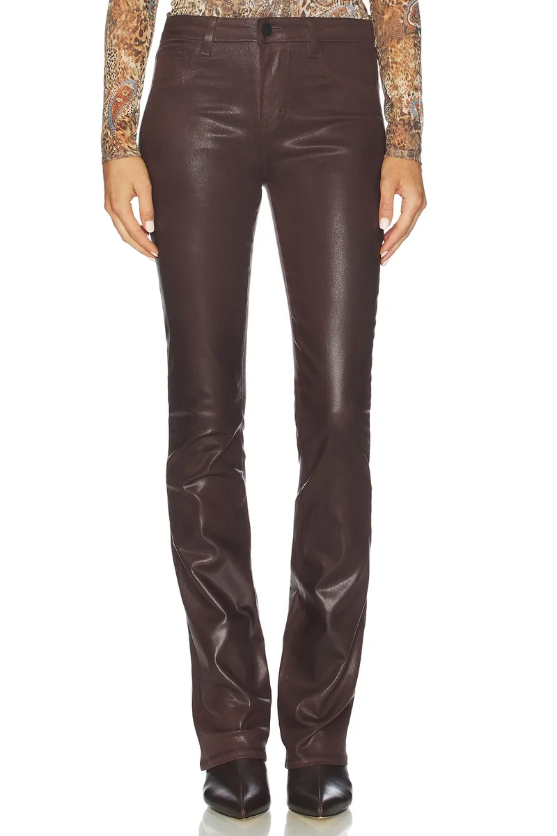 L'AGENCE Selma Sleek Baby Bootcut in Chocolate Coated