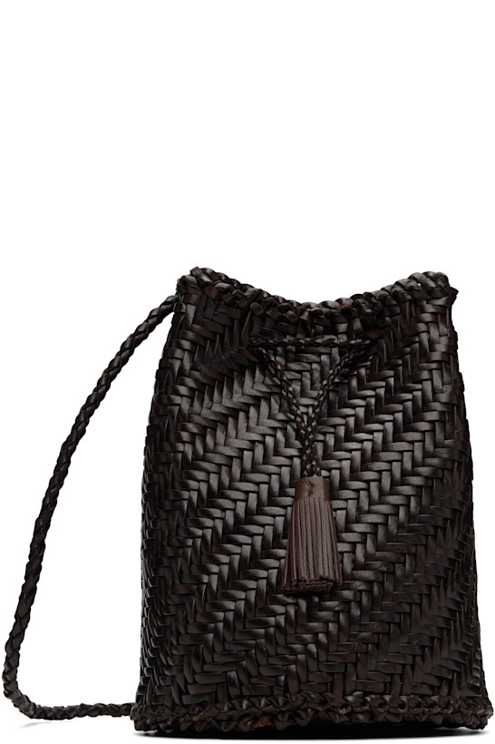 Brown Pompom Double Jump Bag