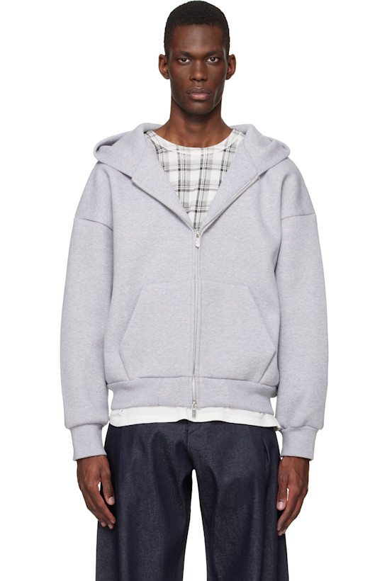 Gray V2 Zipped Hoodie