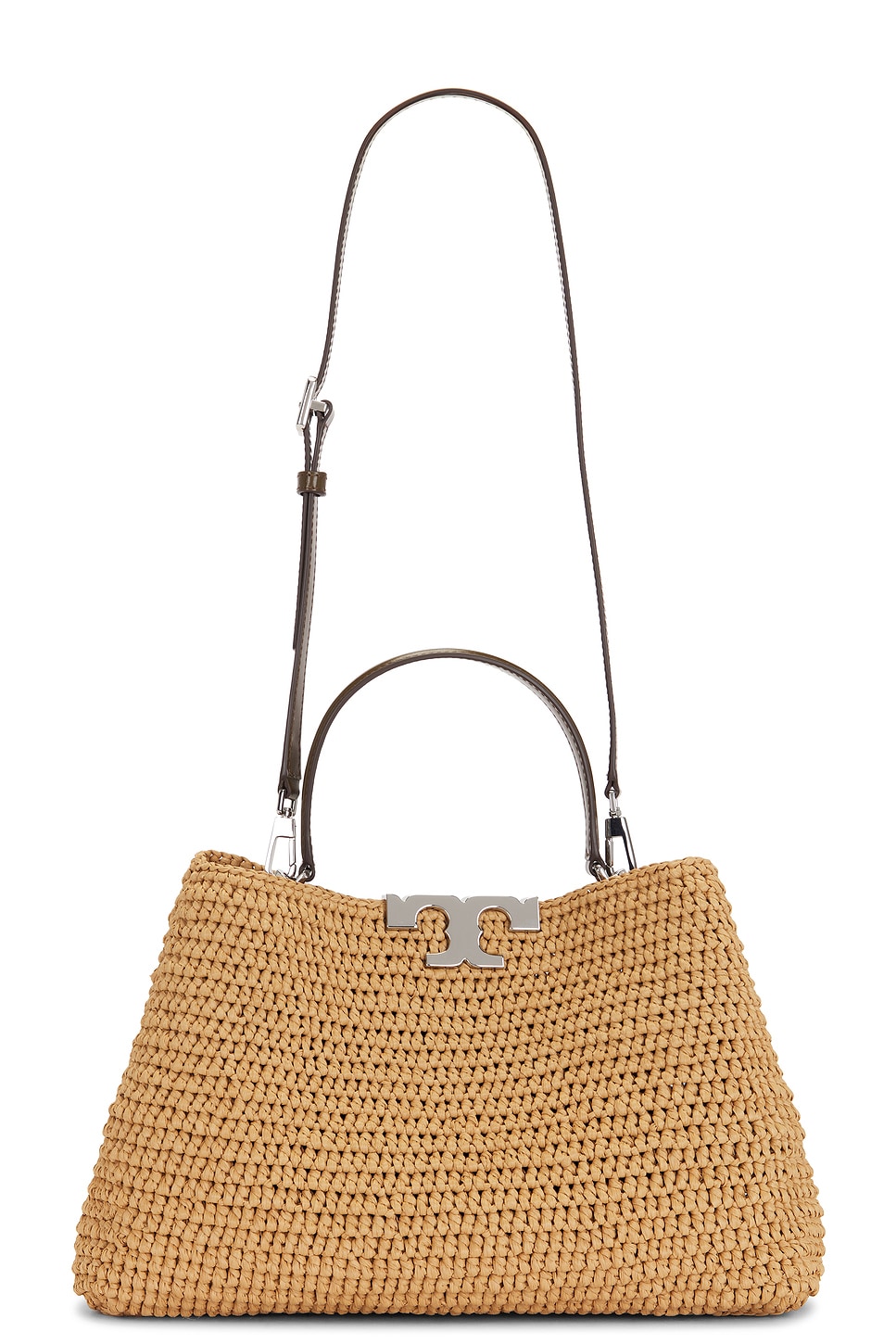 Tory Burch Eleanor Straw Satchel Bag in Honeycomb